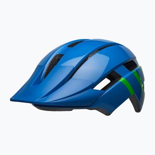 Cască de ciclism pentru copii Bell Sidetrack II strike gloss blue/green