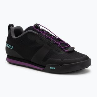 Încălțăminte de ciclism pe platformă pentru femei Giro Tracker Fastlace black/throwback purple