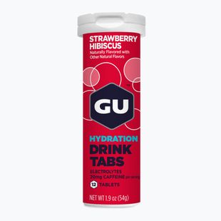 Băutură izotonică GU Hydration Drink 12 tablete căpșuni/hibiscus