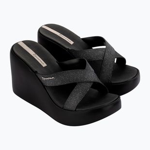 Papuci pentru femei Ipanema High Fashion II Slide black/glitter/beige