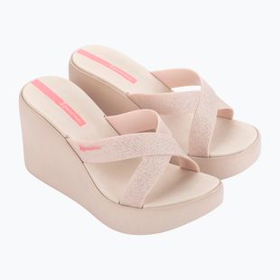 Papuci pentru femei Ipanema High Fashion II Slide beige/glitter/pink