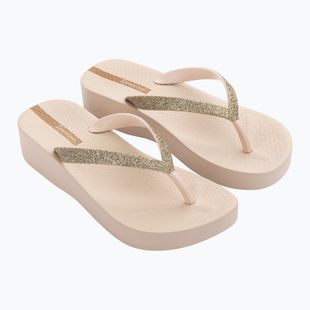 Șlapi pentru femei Ipanema Mesh Chic Plat beige/glitter