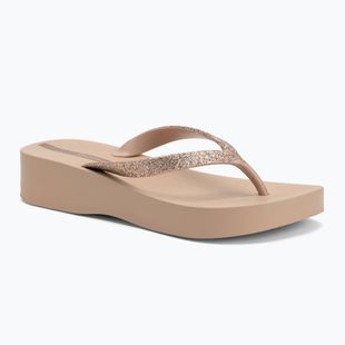 Șlapi pentru femei Ipanema Mesh Chic Plat beige/glitter beige