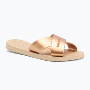 Papuci pentru femei Havaianas Aqua Metallic golden