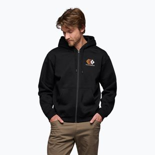 Hanorac pentru bărbați Black Diamond Faded Full Zip Hoody black