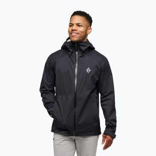 Jachetă de ploaie pentru femei Black Diamond Fineline Stretch negru