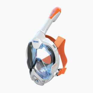 Masca de snorkelling integrală pentru copii SEAC Magica 170-14WO white/orange