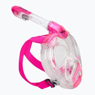 SEAC Magica negru silicon negru / roz mască pentru copii cu fața întreagă pentru snorkelling