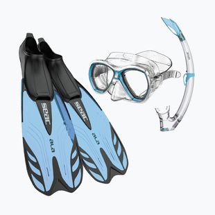 Set de snorkeling SEAC Tris Ala aquamarine