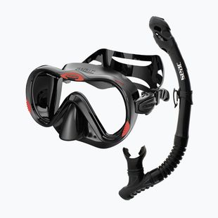 Set de snorkeling SEAC Bis Boss + Reverse Dry black