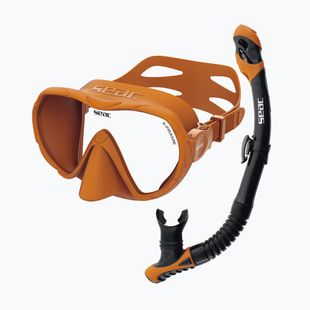 Set de snorkeling SEAC X-Frame Combo orange
