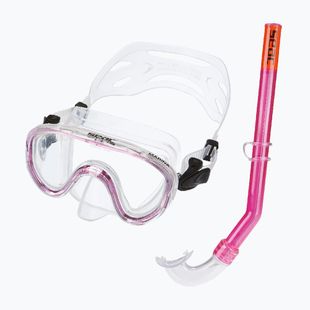 Set de snorkelling pentru copii SEAC Marina Bis Set pink