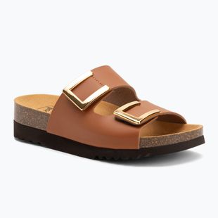 Papuci pentru femei Scholl Monterey 2 Straps Ad Med camel