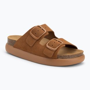 Papuci pentru femei Scholl Noelle Chunky Suede cognac