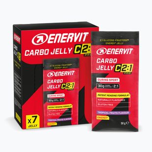 Set de jeleuri cu carbohidrați  Enervit Gel C2: 1 Cabo Jelly 7 pcs x 50 g tropical fruits