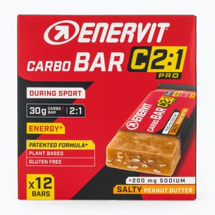 Set de batoane energizante Enervit C2:1 Carbo Pro 12 pcs x 45 g salty peanut butter