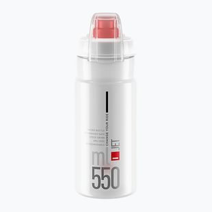 Bidon pentru bicicletă Elite Jet Plus 550 ml clear/red logo
