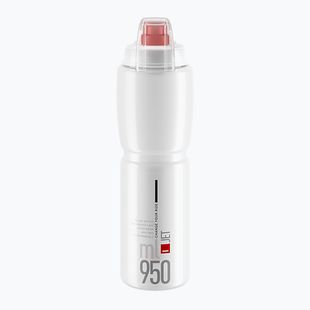 Bidon pentru bicicletă Elite Jet Plus 950 ml clear/red logo