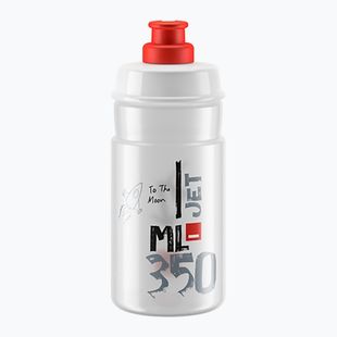 Bidon pentru bicicletă Elite Jet 350 ml clear/red logo