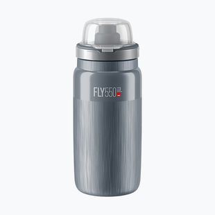 Sticlă Elite FLY Tex pentru biciclete MTB 550 ml gri/gri cu logo