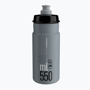 Bidon pentru bicicletă Elite Jet 550 ml grey/black logo