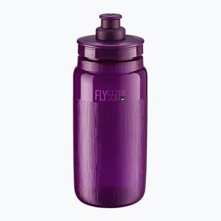 Bidon pentru bicicletă Elite FLY Tex 550 ml clear/purple