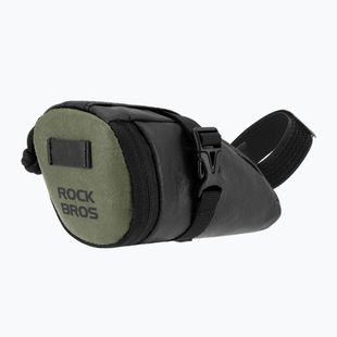 Geantă de bicicletă pentru scaun Rockbros 30130092001 Ecological Saddle Bag WP Compact black/green