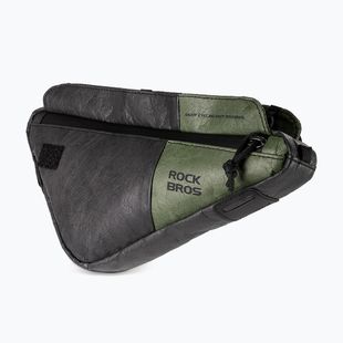Geantă de bicicletă pentru cadru Rockbros 30180033001 Eco-Friendly 2in1Bike Frame Bag with Shoulder Strap black/green