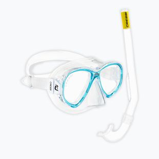 Set de snorkeling pentru copii Cressi Perla Jr + Minigringo clear/aquamarine