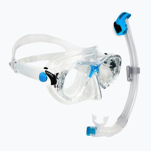Set de scufundare Cressi Marea + Seal Dry Jr clear/azure