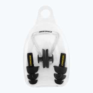 Set clemă + dopuri Cressi Aqua Kit Ear Plugs + Nose Clip black