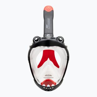 Masca facială completă pentru snorkeling pentru copii Cressi Kiddy Full Face Jr black/clear/red
