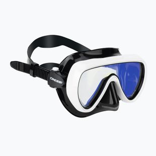 Masca de scufundare pentru femei Cressi Honey 420 UV black/white/yellow/blue