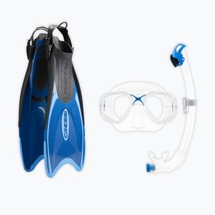 Set de snorkeling Cressi Palau Marea Dry Bag Set blue/azure