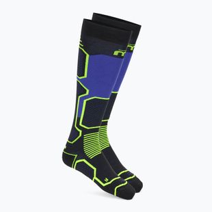 Șosete de schi Mico Medium Weight Warm Control Ski nero/giallo fluo