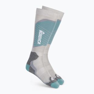 Șosete de schi pentru copii Nordica Tech Junior grey/lichen blue/cool grey