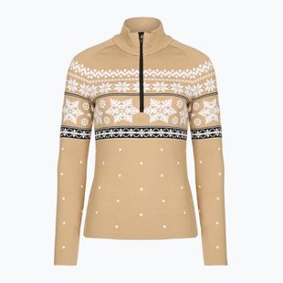 Bluză termoactivă pentru femei Newland Isalind Half Zip biscuit/white