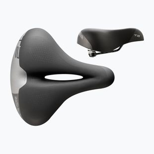 Șa de bicicletă  Selle Italia Sportouring T 2 Flow, Fec Alloy Rail, Soft-Tek, Light Gel black