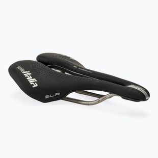 Șa de bicicletă Selle Italia Max SLR Boost Gel Superflow, TI 316 Rail, Fibra-Trek, Light Gel black