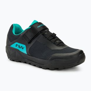 Pantofi de ciclism MTB pentru femei Northwave Escape Evo 2 negru/turquoise