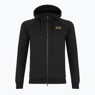 Bluză pentru bărbați Emporio Armani EA7 Train Logo Series Extended Logo Hoodie Fz black / gold