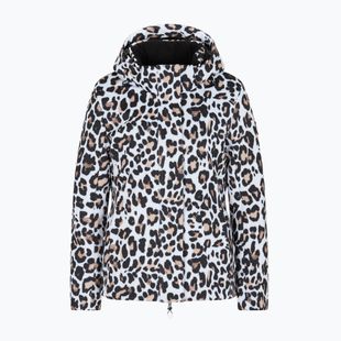 Geacă de schi pentru femei EA7 Emporio Armani Ski Kitzbuhel Softshell fancy white animalier