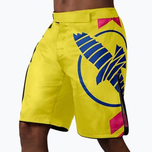 Pantaloni scurți de antrenament Hayabusa Icon Fight yellow/blue