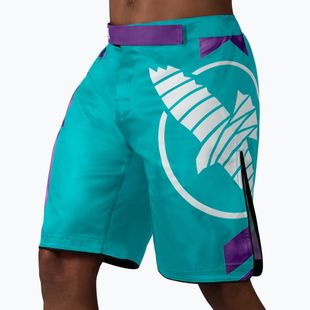 Pantaloni scurți de antrenament Hayabusa Icon Fight teal/white