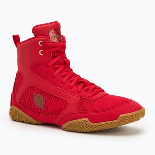 Încălțăminte de box pentru bărbați Hayabusa Pro Boxing black red