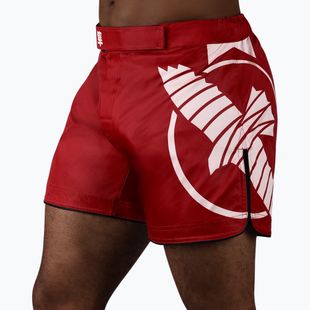 Pantaloni scurți de antrenament pentru bărbați Hayabusa Icon Mid-Thigh MMA red/white