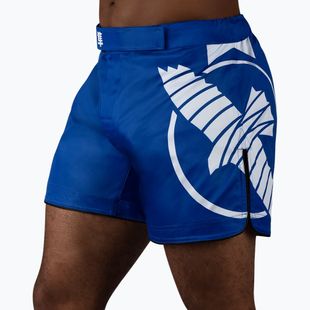 Pantaloni scurți de antrenament pentru bărbați Hayabusa Icon Mid-Thigh MMA blue/white