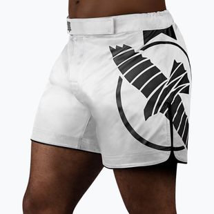 Pantaloni scurți de antrenament pentru bărbați Hayabusa Icon Mid-Thigh MMA white/black
