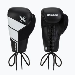 Hayabusa S4 Lace Up mănuși de box alb S4LACBG-BK