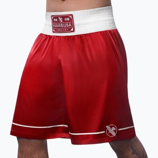 Pantaloni scurți de antrenament Hayabusa Pro Boxing red